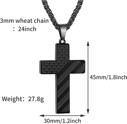 🏆Flash Sale⚡ 50K+ SOLD! Almost Gone-💥🎉✨Flag Cross Necklace.Best Gifts