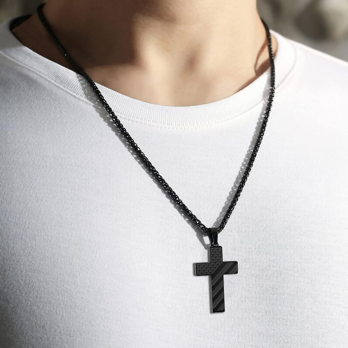 🏆Flash Sale⚡ 50K+ SOLD! Almost Gone-💥🎉✨Flag Cross Necklace.Best Gifts