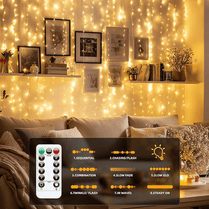 Cilifer®Remote-Control Led Curtain Light-9.8*9.8 FT