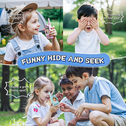 Kids Walkie Talkies w/ Camera (2-Pack) 📱🎮 – Long Range & Fun Audio 🌈 – For Ages 3-12 🎁