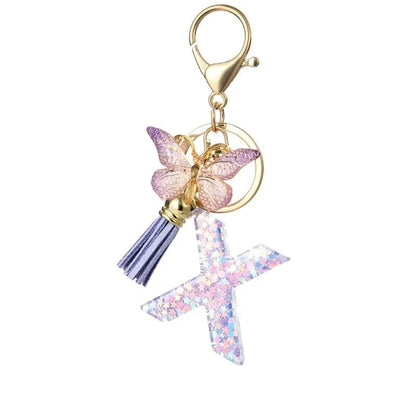 Cilifer®  Butterfly Letter Keychain Tassel Design Vibrant Durable Lightweight Gift
