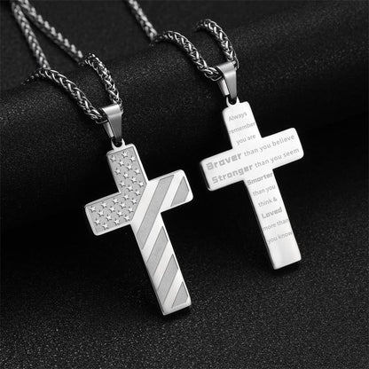 🏆Flash Sale⚡ 50K+ SOLD! Almost Gone-💥🎉✨Flag Cross Necklace.Best Gifts