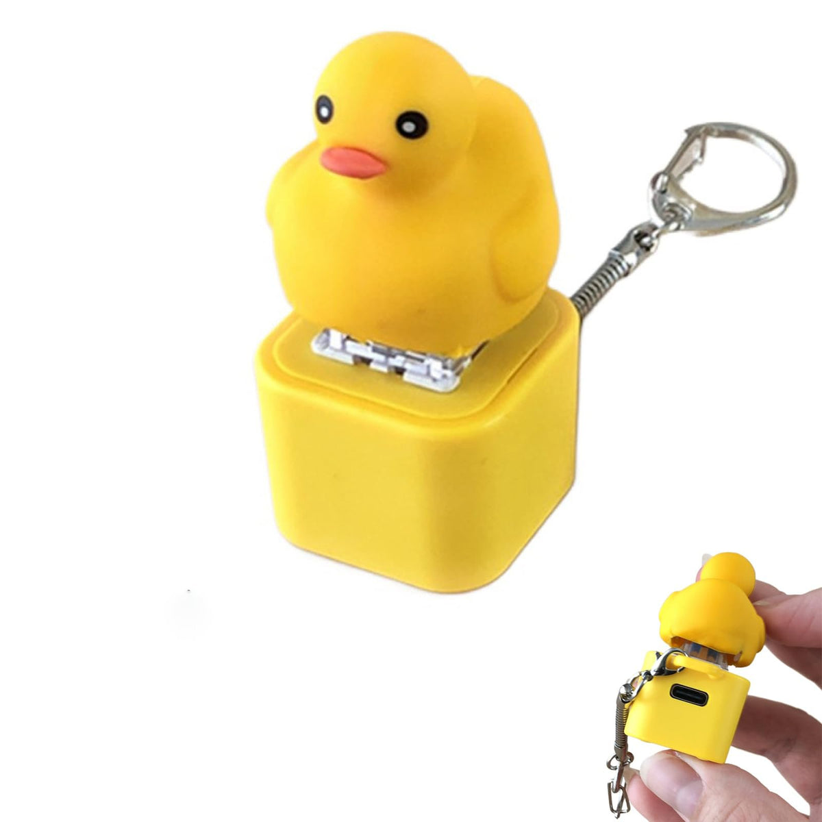 Frog Croaking Fidget Toy - Rechargeable Frog Croaking Keychain. Frog Croaking Stress Reliever with Colorful Lights. Fun & Portable Anxiety Relief Toy