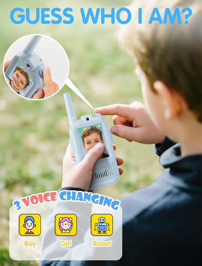 Kids Walkie Talkies w/ Camera (2-Pack) 📱🎮 – Long Range & Fun Audio 🌈 – For Ages 3-12 🎁