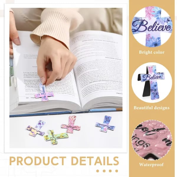 📖16 Pcs Magnetic Cross Bookmarks Gifts for Bible Study. Readers. Teachers. Students🌸✝️