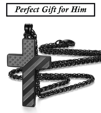 🏆Flash Sale⚡ 50K+ SOLD! Almost Gone-💥🎉✨Flag Cross Necklace.Best Gifts