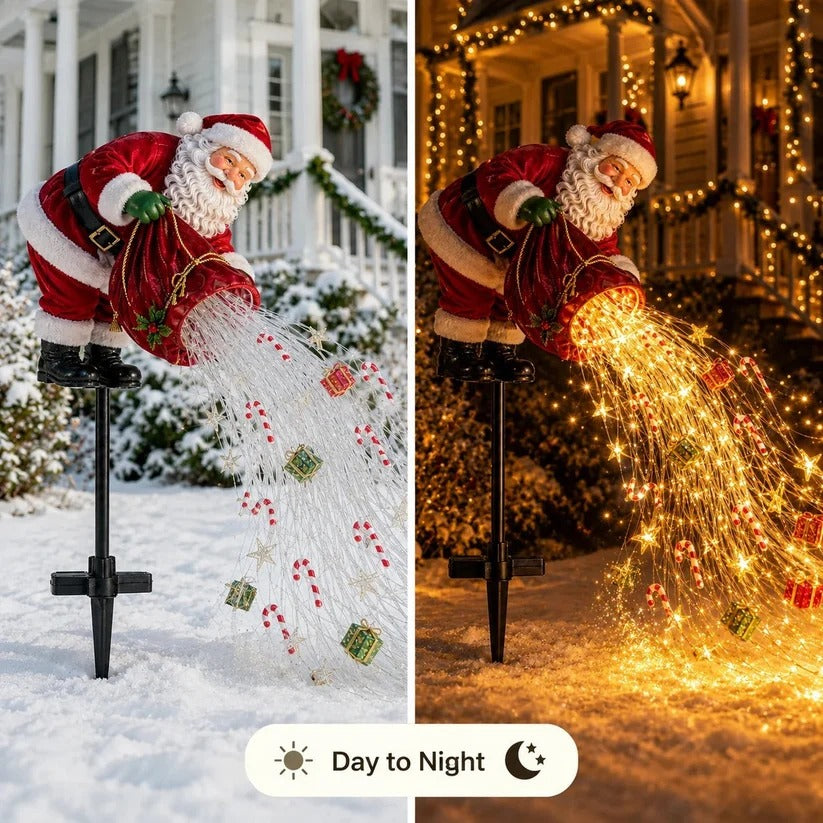 🎅 Santa’s Magic Pour – Flowing LED Christmas Garden Light 🎁