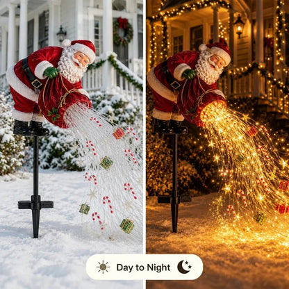 🎅 Santa’s Magic Pour – Flowing LED Christmas Garden Light 🎁