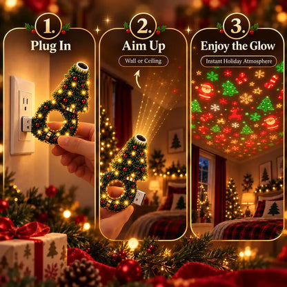 2026 New USB Plug-In Christmas Projector Night Light 🎄